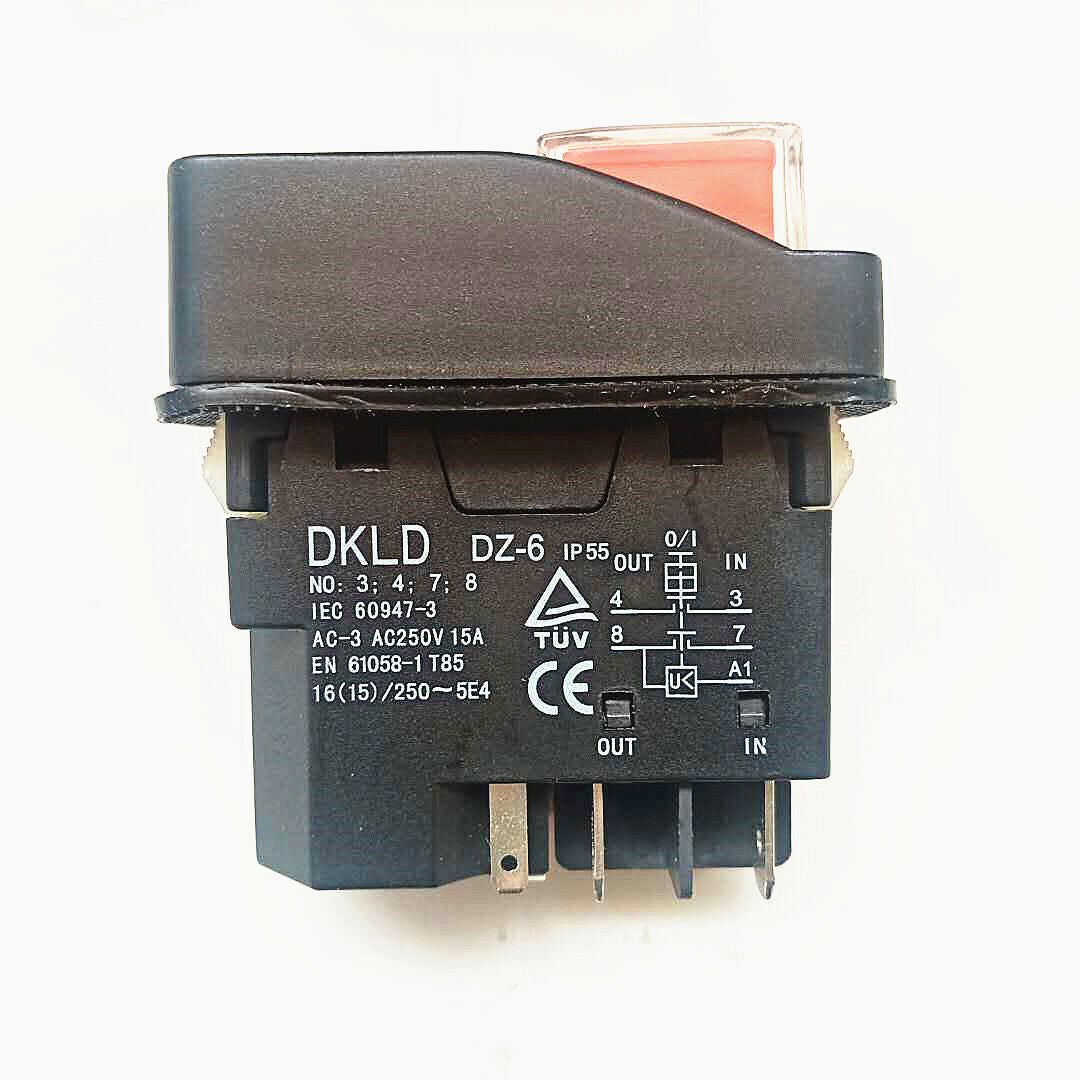 new DKLD DZ-6 250V 5pin Waterproof Electromagnetic Switch for Bench Drills - DKLD