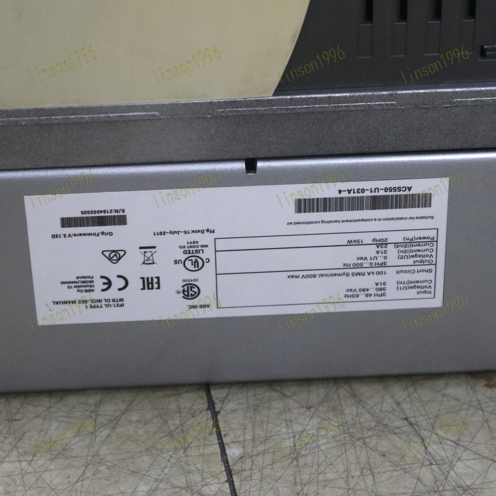 Used One ABB Inverter ACS550-U1-031A-4 – Tested and Good - ABB