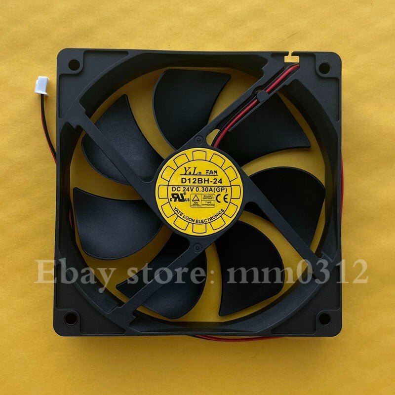 YaLnFAN D12BH-24 12025 DC24V 0.30A 12CM 2-wire Inverter CPU Cooling Fan