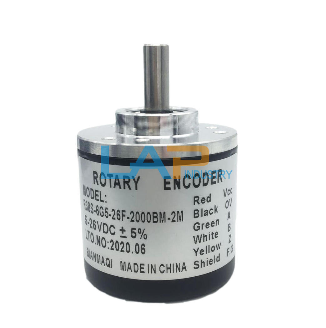 new 1PCS  R38S-6G5-26F-2000BM-2M Rotary Encoder 5-26VDC ±5%