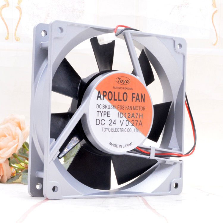 1pcs APOLLO FAN TYPE ID12A7H 24V 0.27A 12025 12cm metal fan