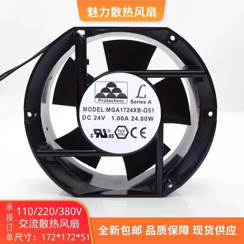 Protechnic MGA1724XB-O51 17251 DC24V 1A 24W 17CM Inverter Cooling Fan