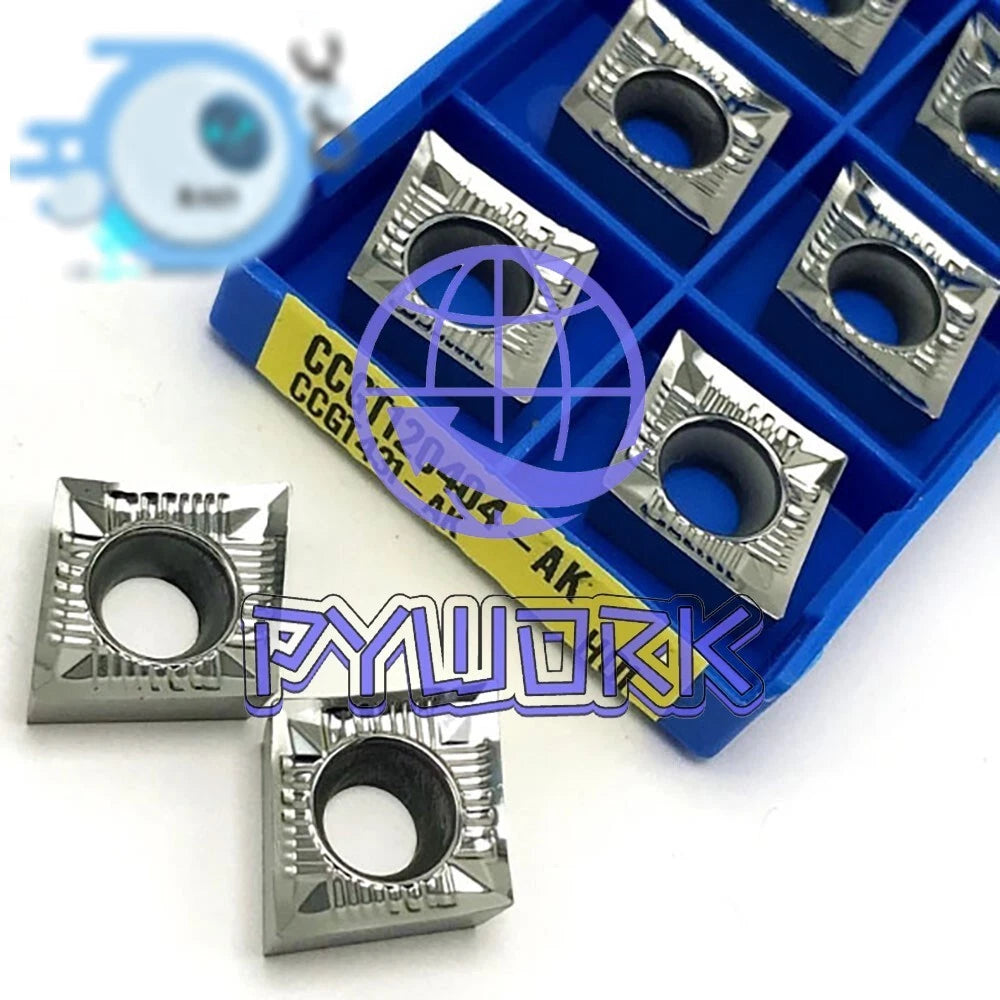 For aluminum 20Pcs CCGT120404-AK CCGT431-AK CNC Indexable Carbide Inserts CCMT12