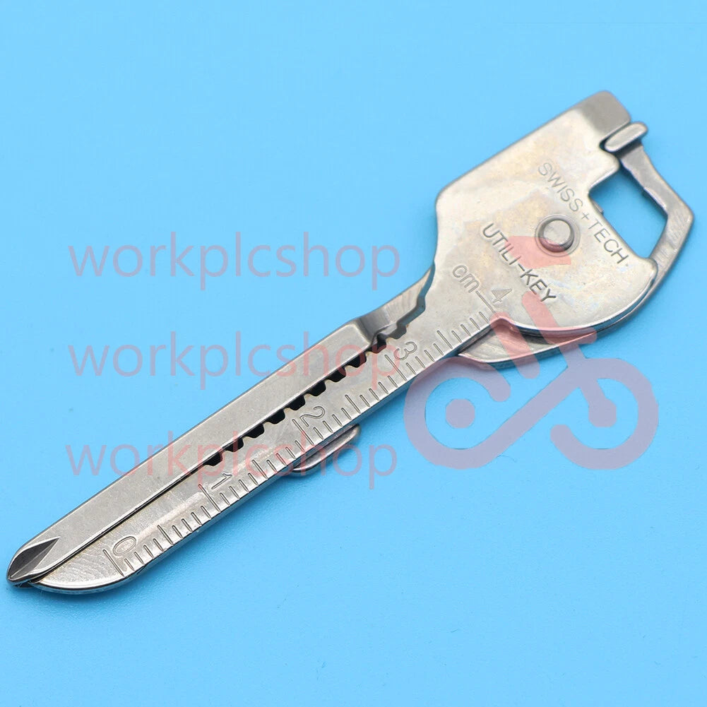 10P 6-in-1 Utili Key Tool Keyring Keychain Gadgets Multifunction Stainless Steel