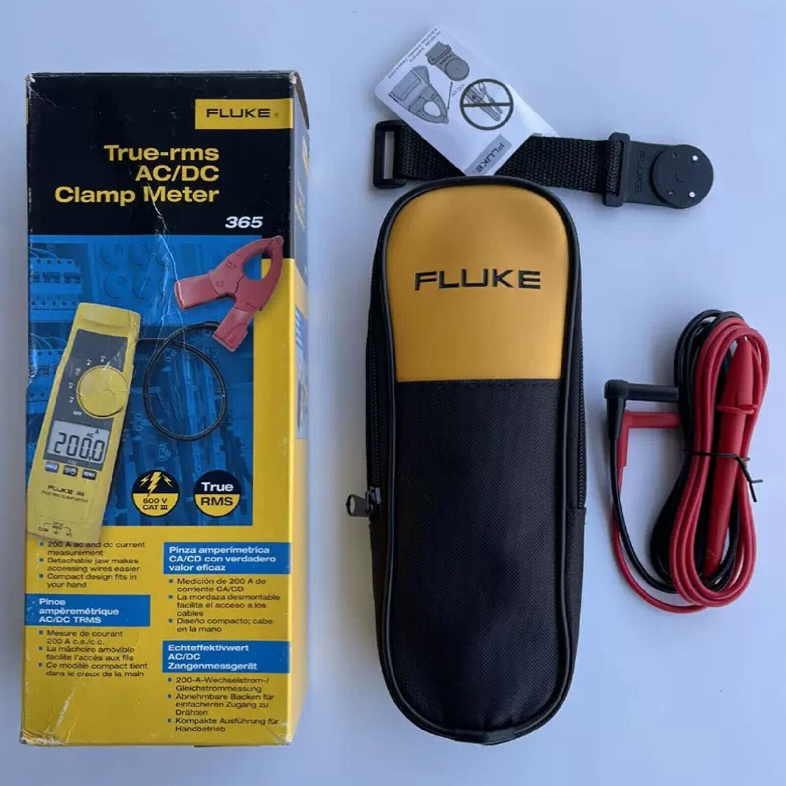 new 1pc  FLUKE 365 Detachable Jaw True-RMS AC/DC Clamp Meter