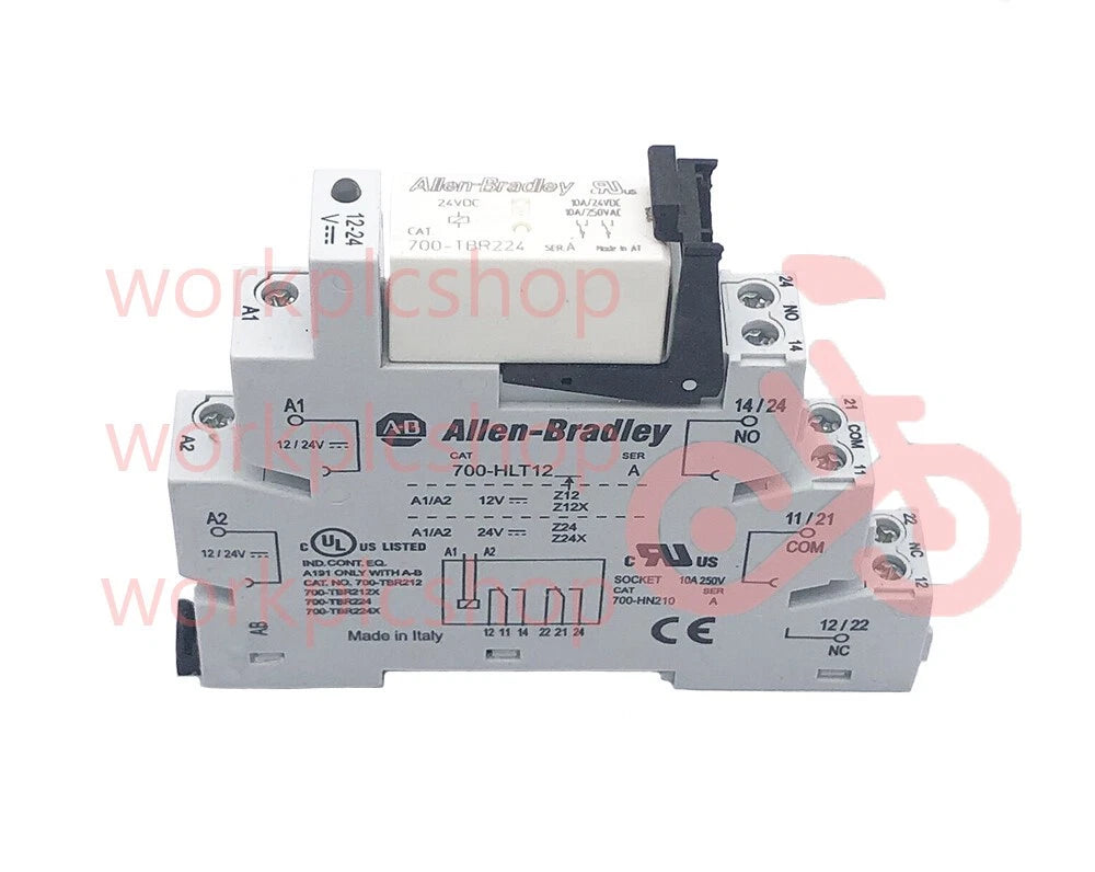 1pc ALLEN 700-TBR224 24VDC Power Relay with 700-HLT12 Socket 10A 250V