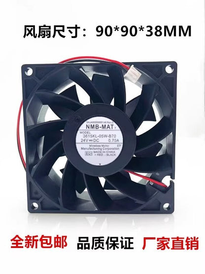 NMB 3615KL-05W-B70 9038 DC24V 0.7A 2-Wire Inverter Cooling Fan