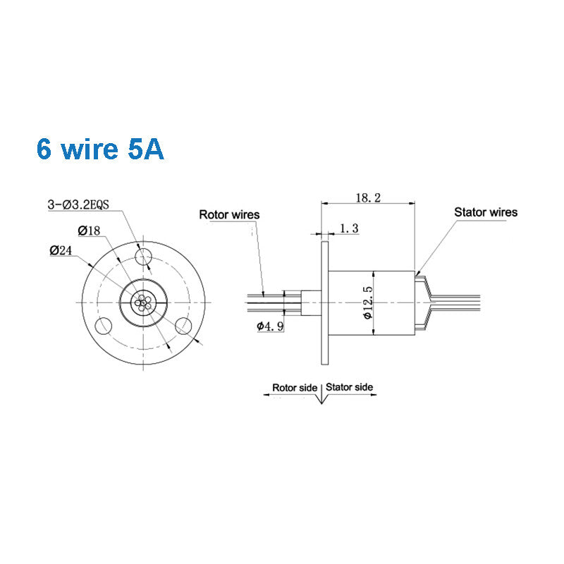 new High Current Conductive Slip Ring Electric Rotary Joint 2-12 Wires 2A-60A