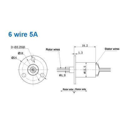 new High Current Conductive Slip Ring Electric Rotary Joint 2-12 Wires 2A-60A