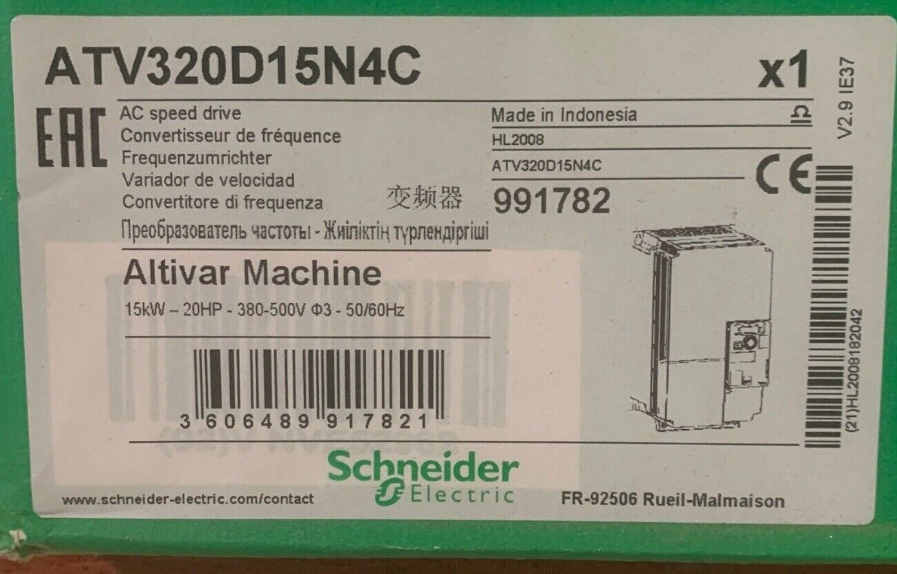 Unopened Schneider ATV320D15N4C Frequency Converter - SCHNEIDER