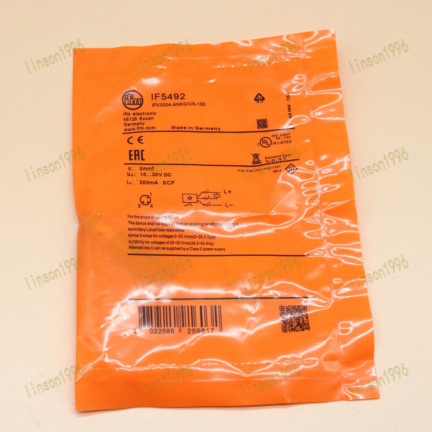 1PC IFM IF5492 Efector Proximity Sensor - Fast Delivery - IFM