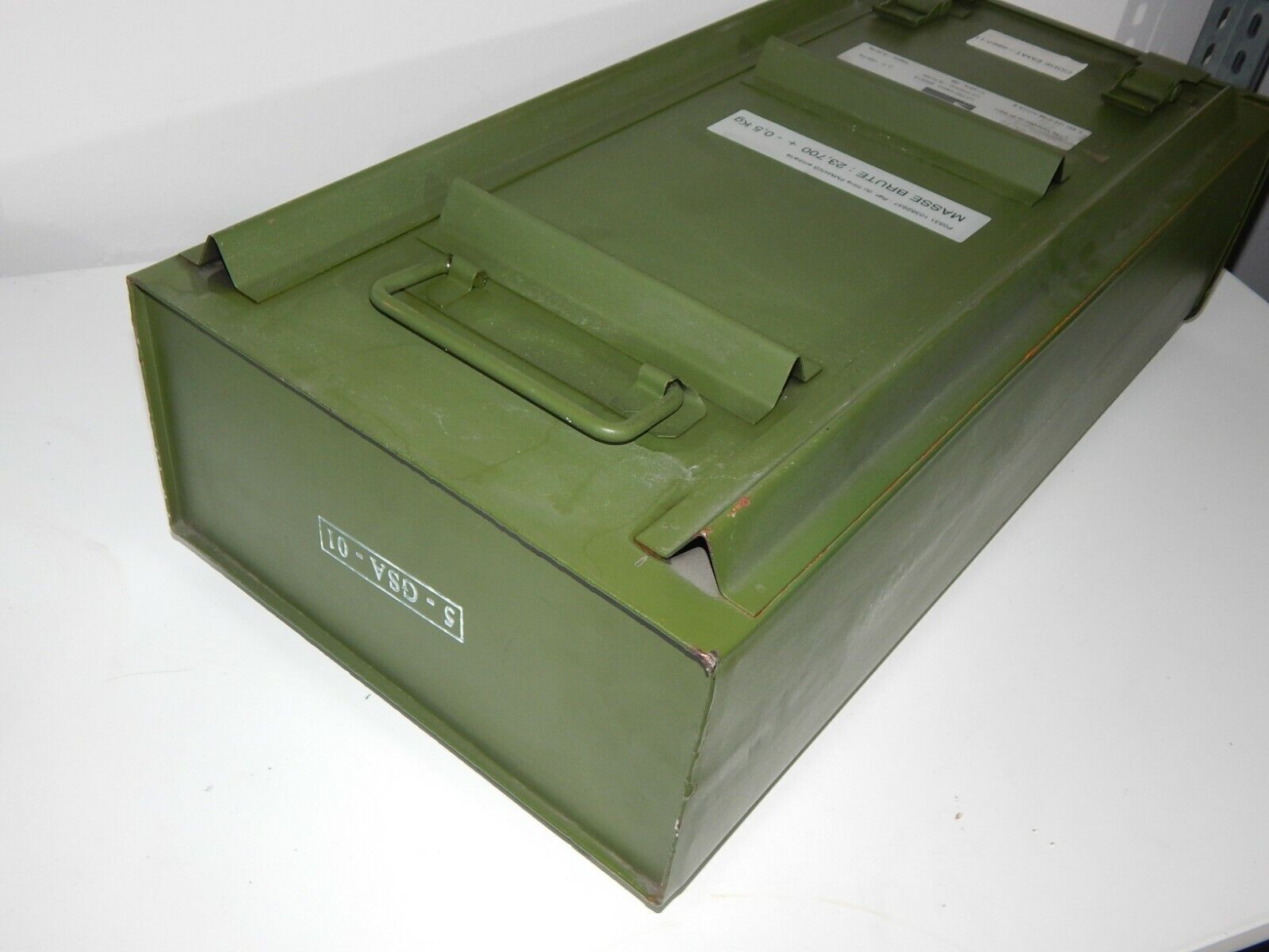 used Large transport box housing case crate box metal box metal box