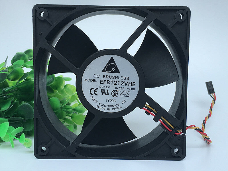 1pcs Delta EFB1212VHE 12038 12V 0.72A 12CM computer chassis fan