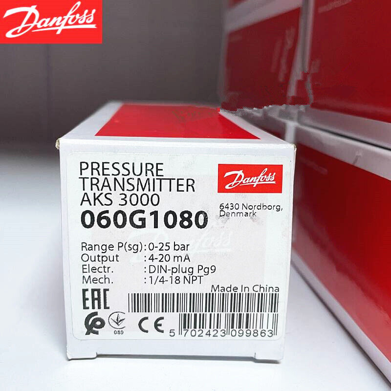 new 1pcs Danfoss AKS3000 060G1080 0-25bar Pressure Transmitter Sensor - DANFOSS