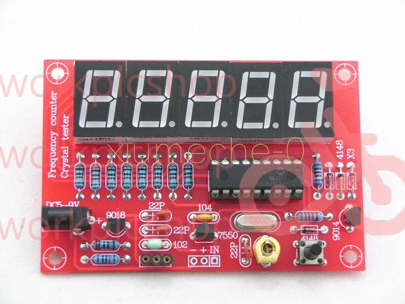 DIY Kits 1Hz-50MHz Crystal Oscillator Frequency Counter Meter Digital LED PIC