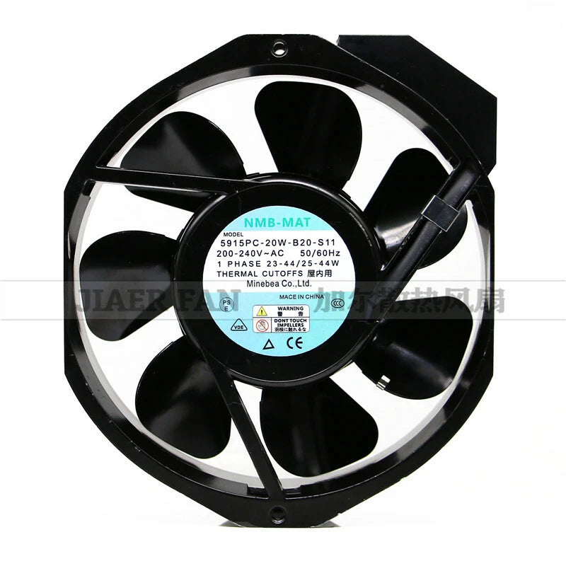 new 1PCS NMB-MAT 5915PC-20W-B20 200V/240V 17238 full metal iron leaf fan