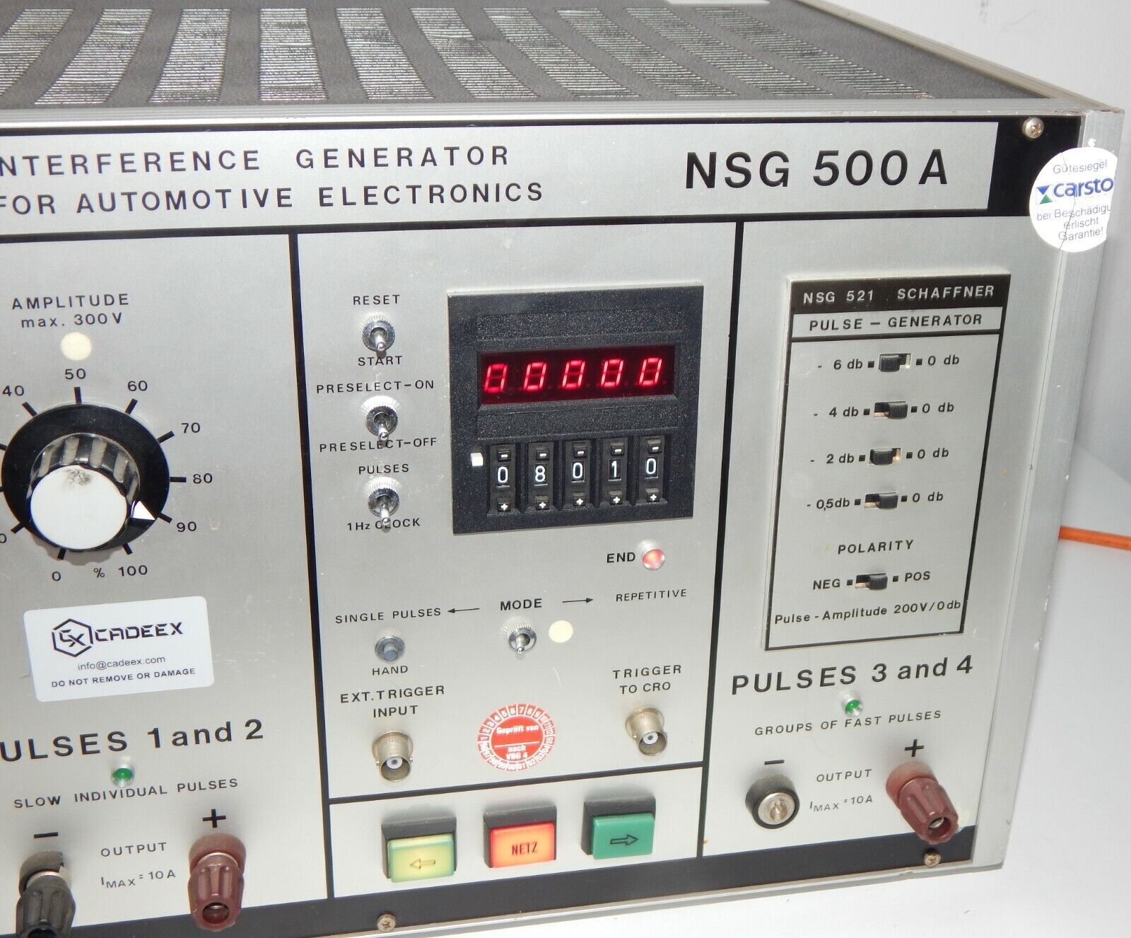 used SCHAFFNER NSG 500A Interference Generator for Automotive Electronics (TESEQ) - SCHAFFNER