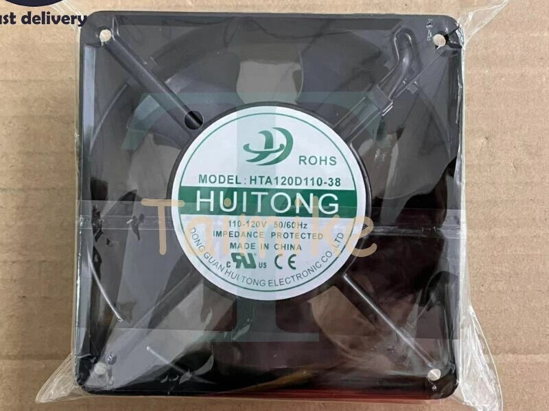 1pcs HUI TONG Fan HTA120D110-38 AC 110V-120V 120*120*38Mm 2 Wire
