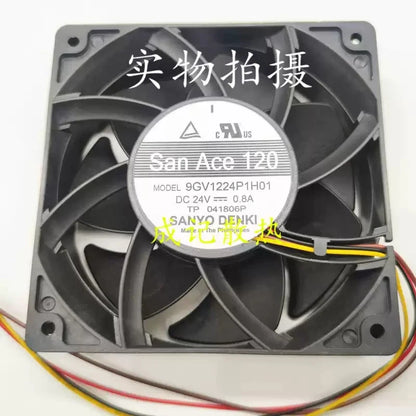 Sanyo 9GV1224P1H031 DC24V 0.8A 12038 4-Wire High-Airflow Inverter Fan
