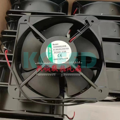 1 PCS YH-XQF Fan X20060D24HB DC24V 2.0A 20060 20CM 2 wire Aluminum frame fan
