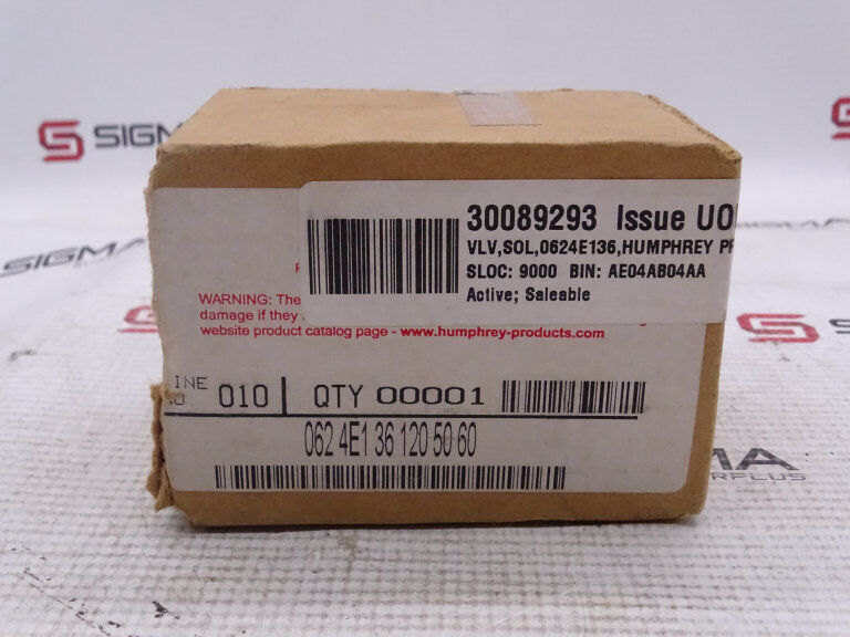 HUMPHREY 062-4E1-36-120-50/60 VALVE: High-Performance Valve - HUMPHREY