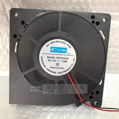 1PCS DFH1232B DC12V 1.5A 2-Wire Turbo Cooling Fan