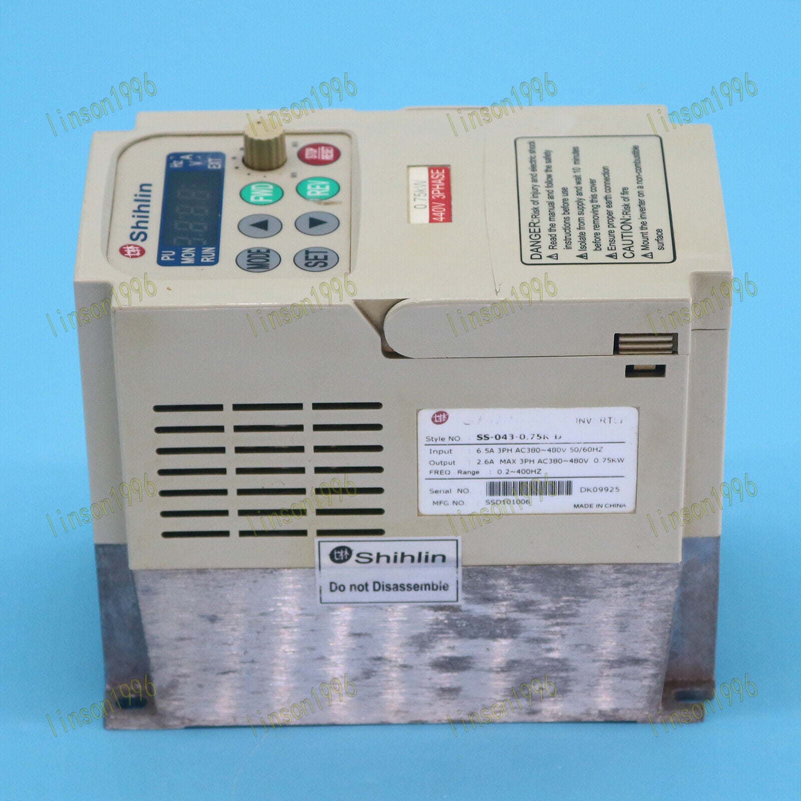 used 1PC  For Shihlin Inverter SS-043-0.75K-D Fast Delivery Shihlin