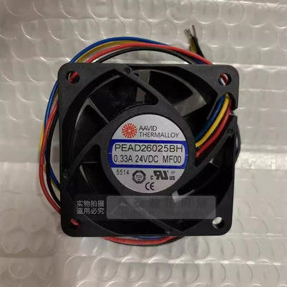 1PCS PEAD26025BH DC24V 0.33A 4-Wire Silent Cooling Fan