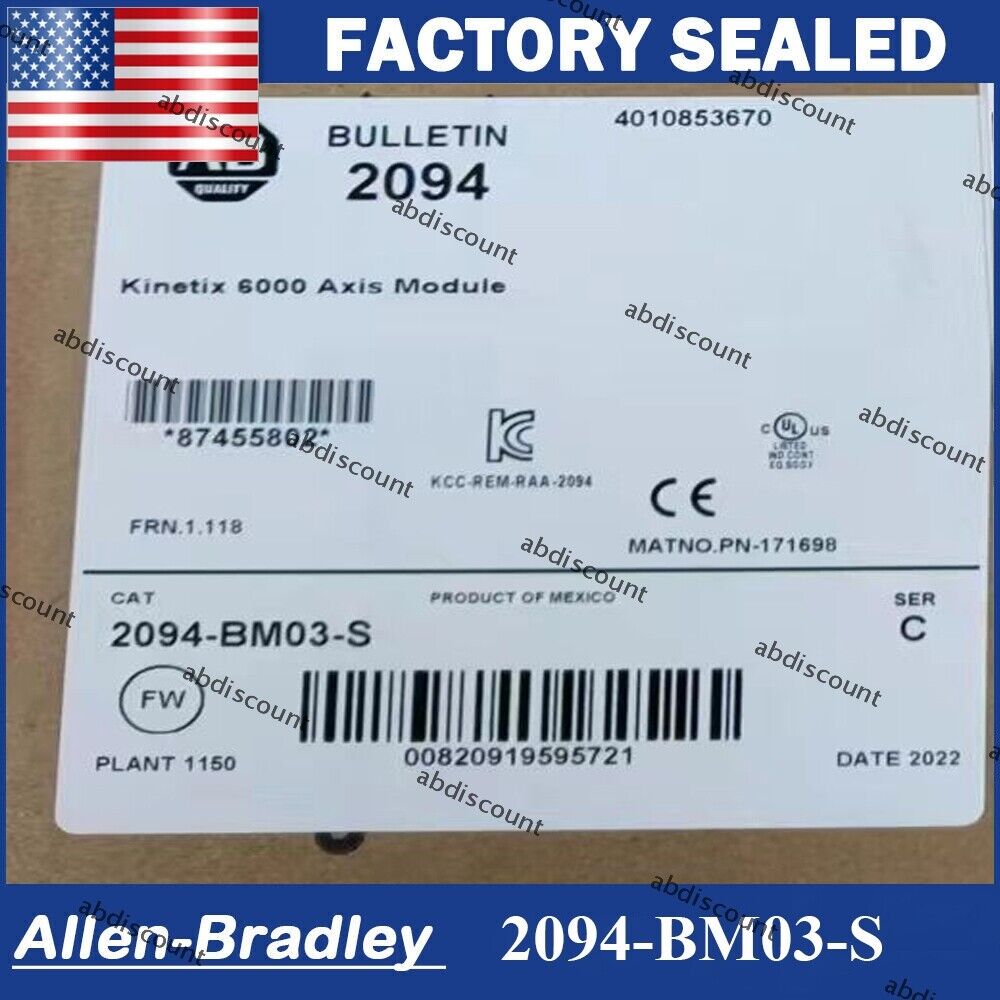 Allen-Bradley 2094BM03S Servo Drive Kinetix 6000 Axis Module - High-Performance Motion Control Solution - ALLEN-BRADLEY