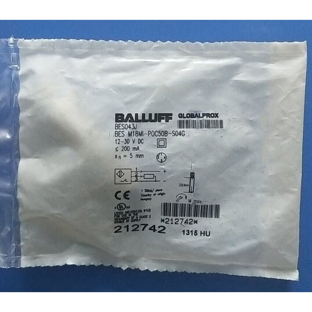 Proximity Switch BES M18MI-POC50B-S04G - BALLUFF