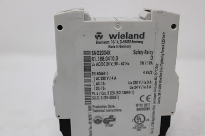 used Wieland SNO 2004K Safety Relay - WIELAND