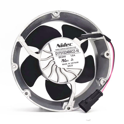 new Nidec D1751S24B6CZ-16 17251 24V 1.8A SERVO Inverter ABB Axial Flow Cooling Fan - NIDEC