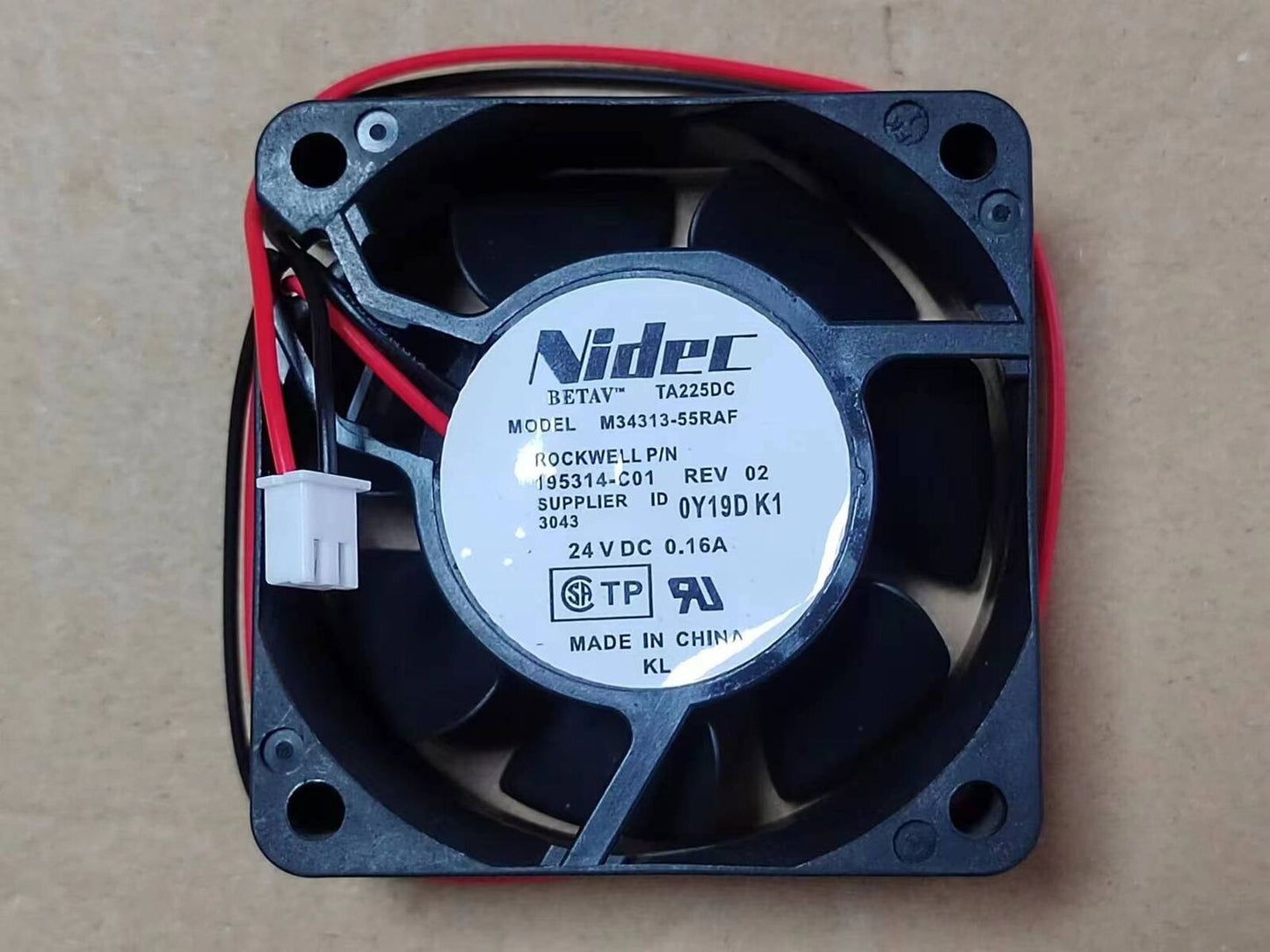 new NIDEC M34313-55RAF DC24V 0.16A 195314-C01 6 cm inverter cooling fan