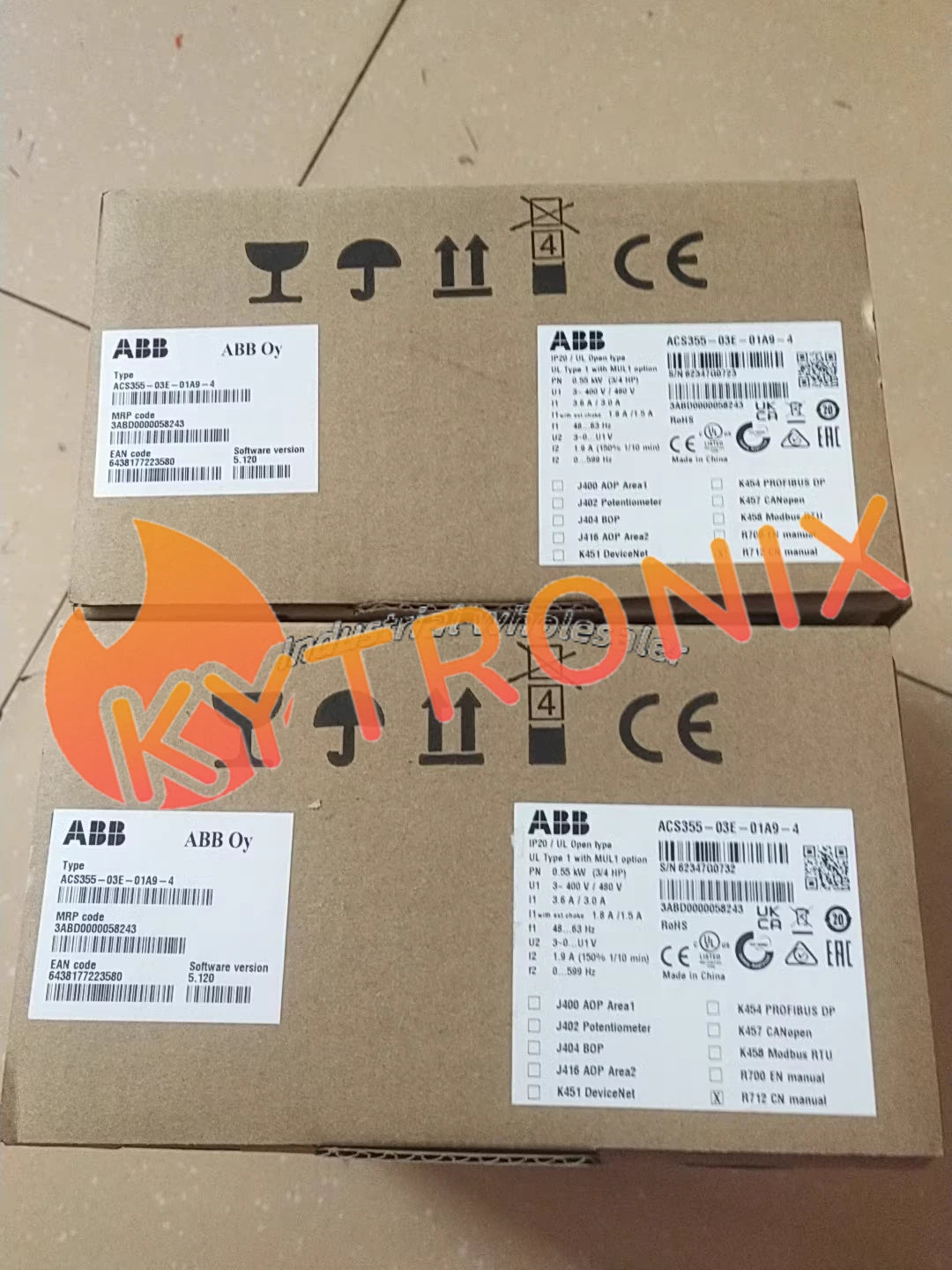 ACS355-03E-01A9-4 ABB frequency converter with box, free shipping