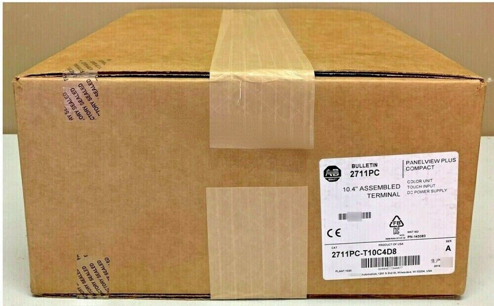 AB 2711PC-T10C4D8 Sealed HMI PanelView Plus Compact 1000 Terminal Ship 1pcs AB