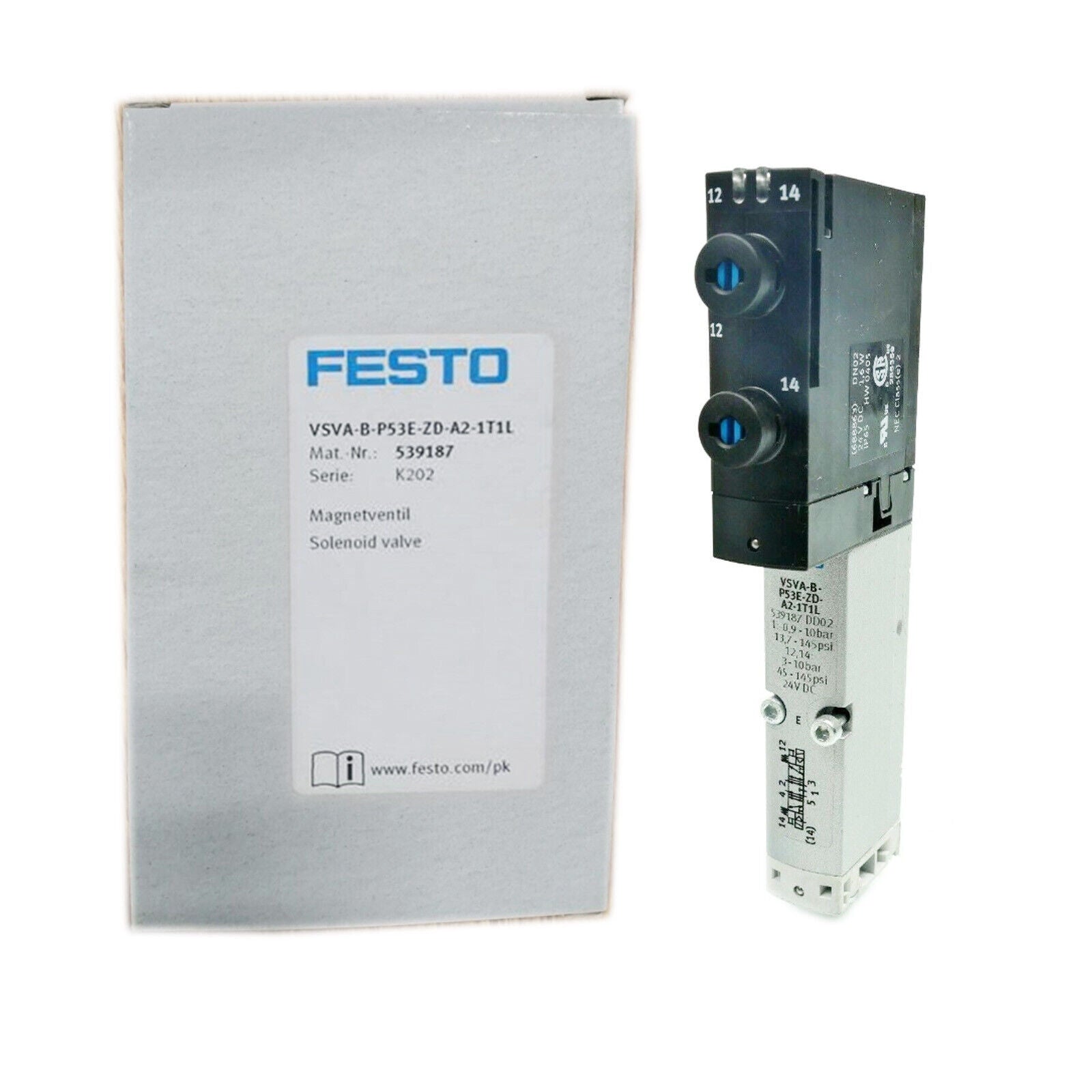 new 1pc FESTO 539187 VSVA-B-P53E-ZD-A2-1T1L Solenoid Valve - FESTO