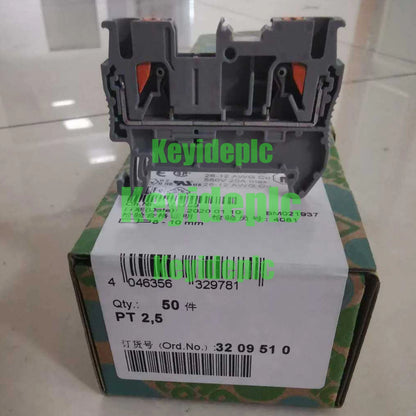 50Pcs/Box For PHOENIX CONTACT Feed-through terminal block PT 2,5 3209510 #k