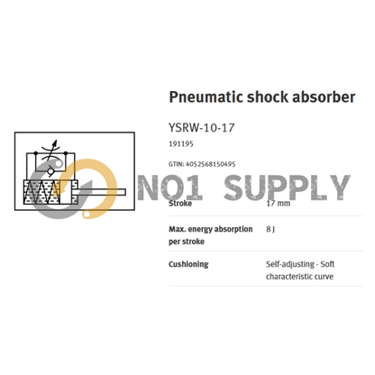 New FESTO Pneumatic Shock Absorber YSRW-10-17 - FESTO