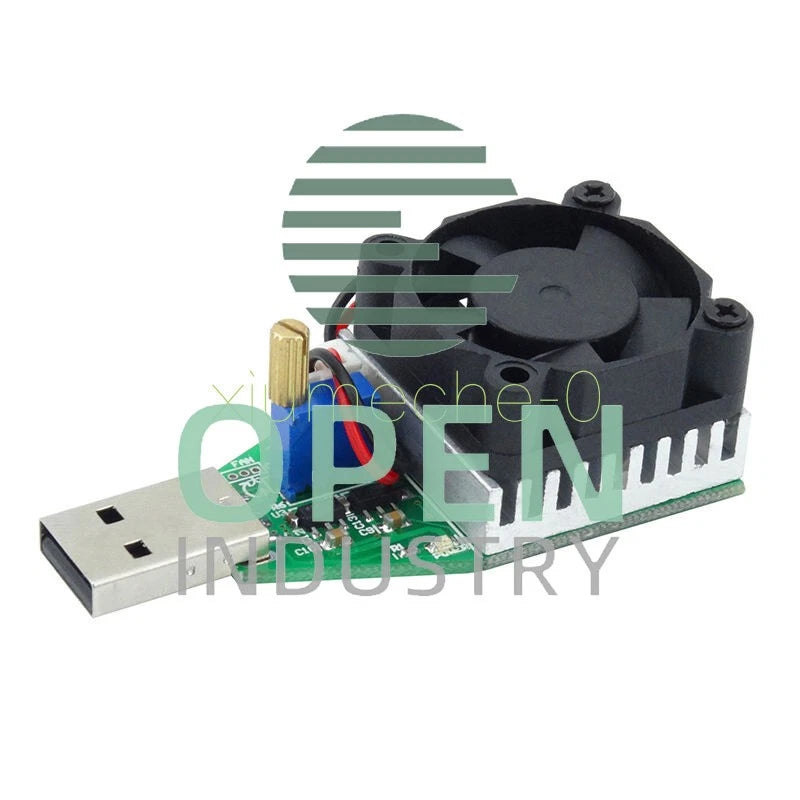 15W 3.7-13V Electronic Load Resistor USB Discharge Battery Tester with Fan