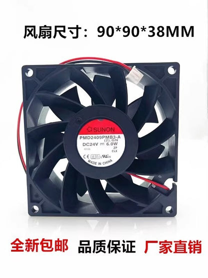 SUNON PMD2409PMB3-A.GN 9038 DC24V 6.0W 2-Wire Inverter Cooling Fan