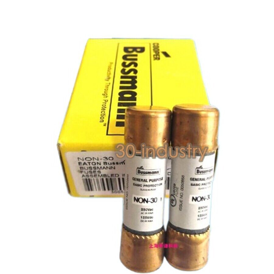 10 Pack BUSSMANN NON-30 CLASS K5 Fast Fuse 30A 250V 14X51MM - BUSSMANN