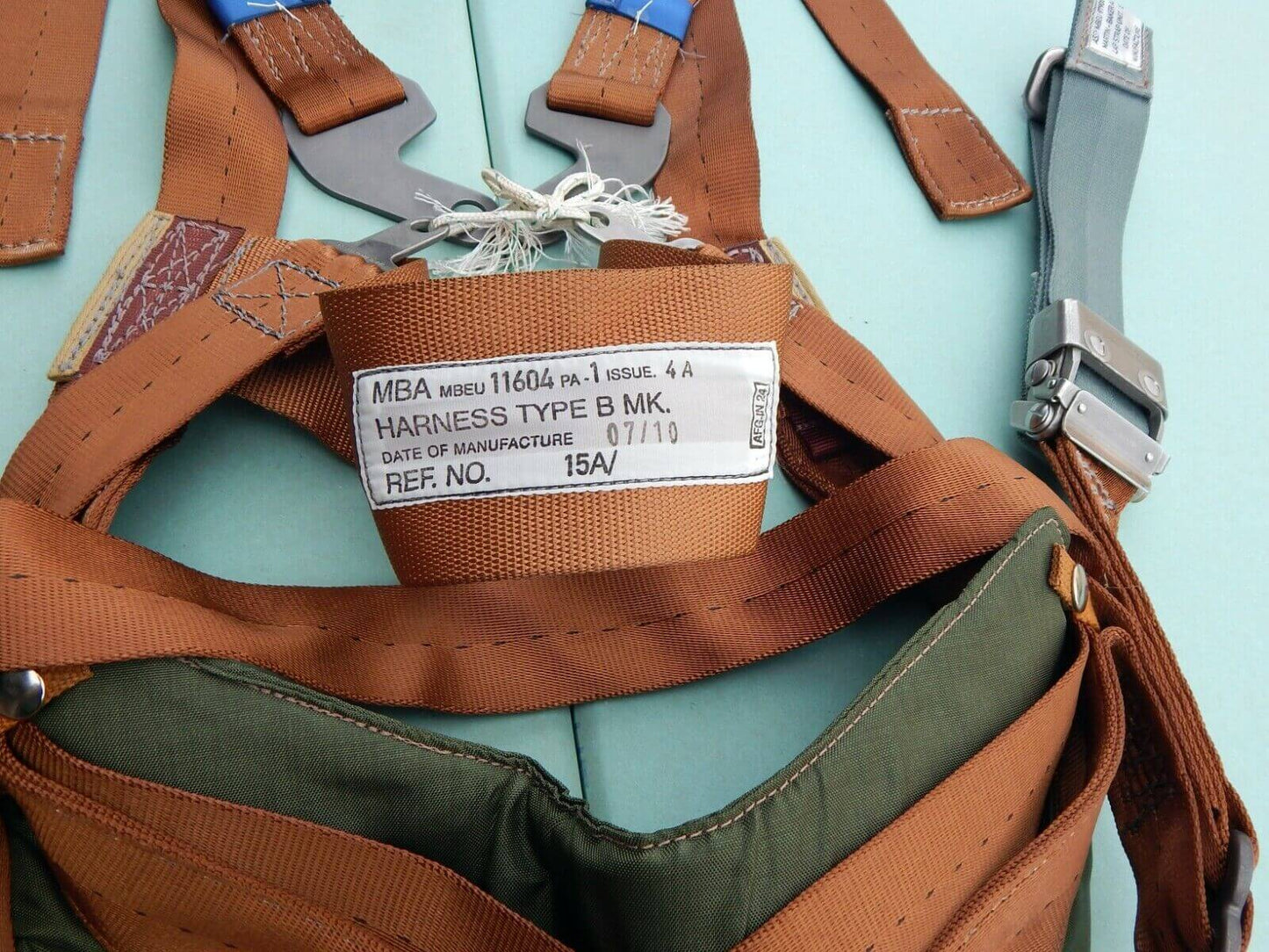 new Martin Baker Parachute Harness TYPE B MK Aircraft Belt Pilot Ejection Seat NOS ! - MARTIN BAKER