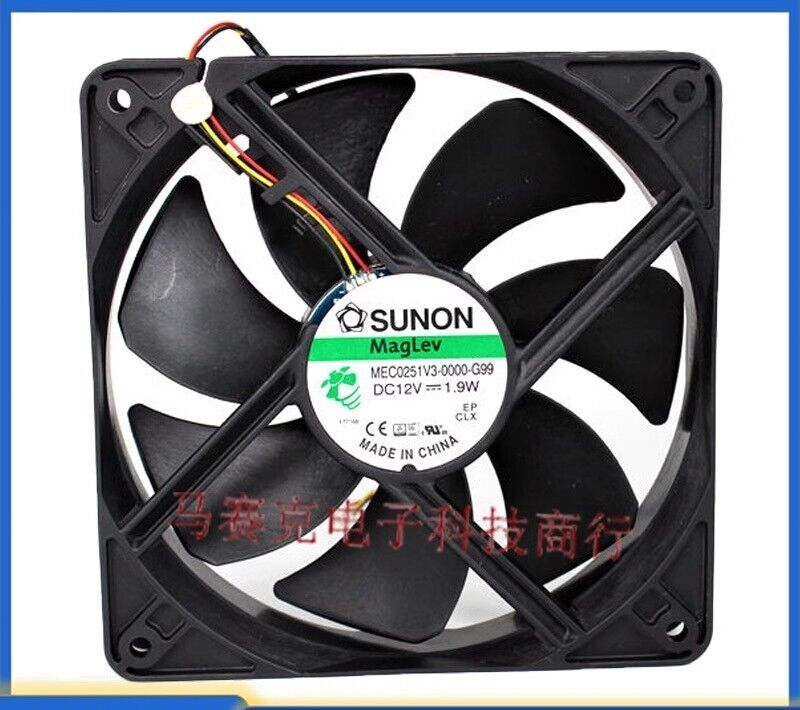 SUNON MEC0251V3-0000-G99 12V 1.9W 12CM 12025 3-Wire Cooling Fan