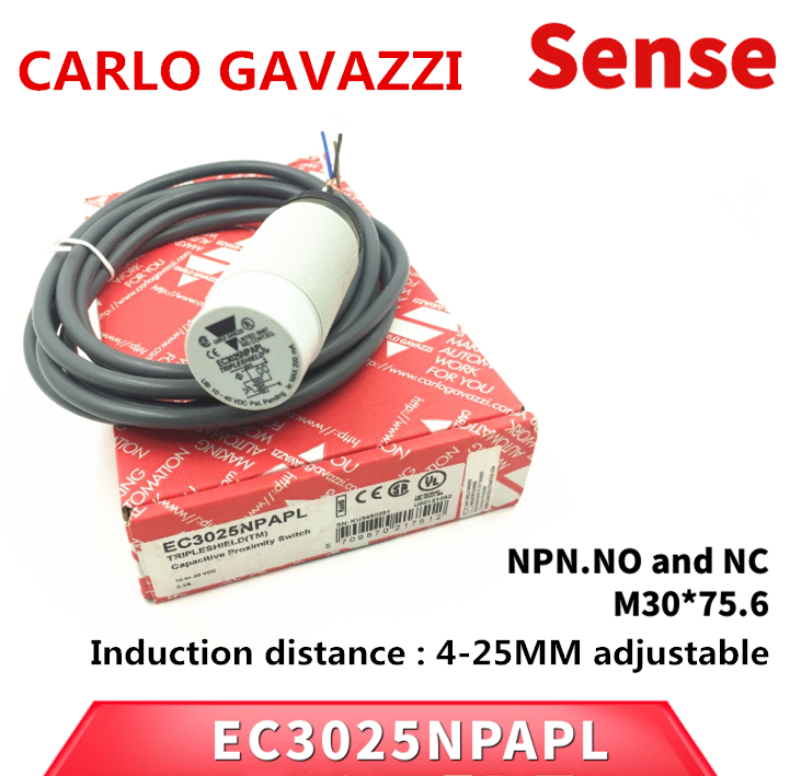 new CARLOGAVAZZI EC3025NPAPL glass ceramic sensor capacitive proximity switch