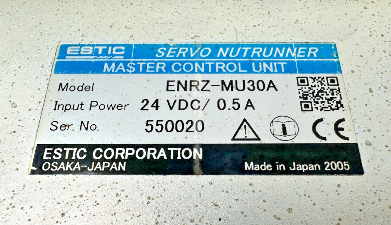 used Estic ENRZ-MU30A Servo Nutrunner Master Control Unit - ESTIC