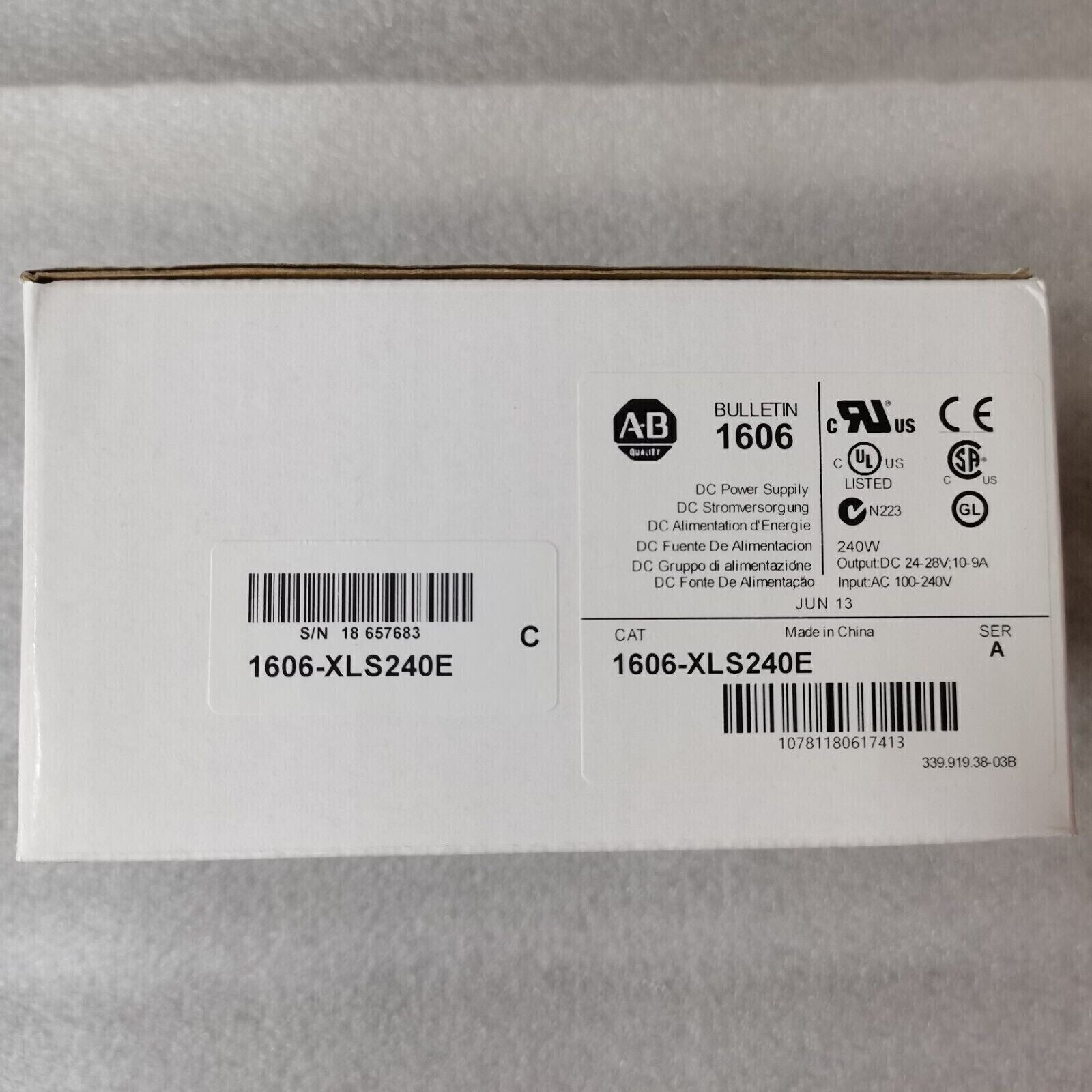 Factory Sealed Allen Bradley 1606-XLS240E AC/DC Power Supply - ALLEN BRADLEY
