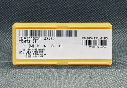 Mitsubishi Diaedge TCMT 21.51 TCMT 110204 US735 Carbide Inserts - 10 pcs
