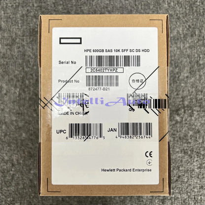 872477-B21 872736-001 HPE 600GB 10K SAS 2.5 12Gb/s 512e DS FW SC HDD
