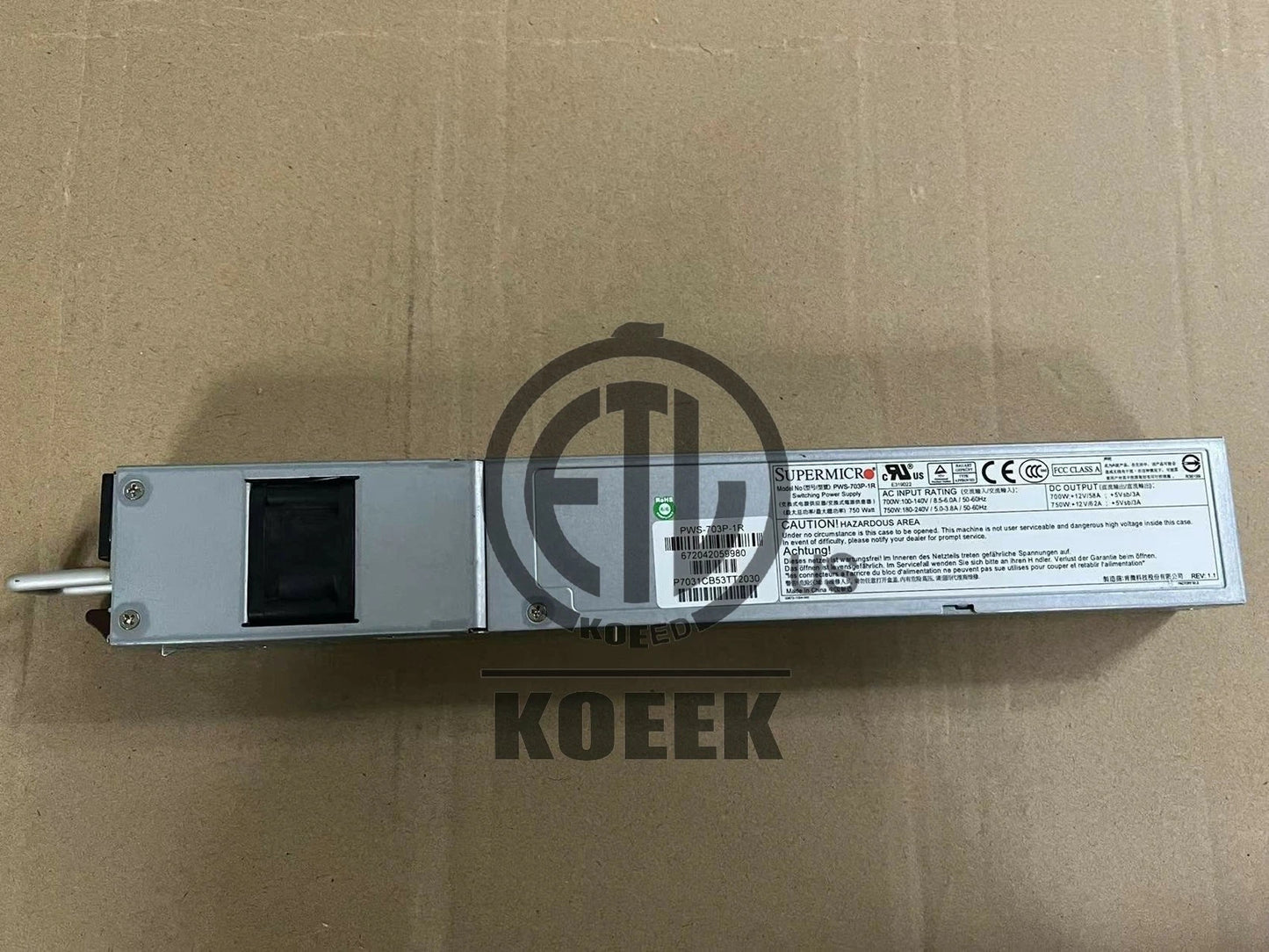 SUPERMICR PWS-703P-1R 750W redundant power supply server power supply
