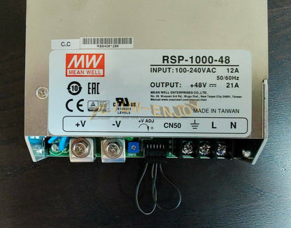 new MEAN WELL RSP-1000-48 POWER SUPPLY 100-240VAC 12A Output 48V dc 21A - MEAN WELL